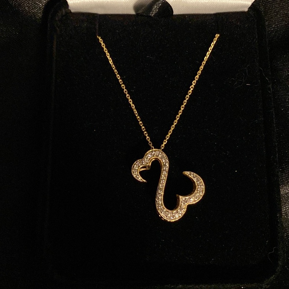 Double heart necklace